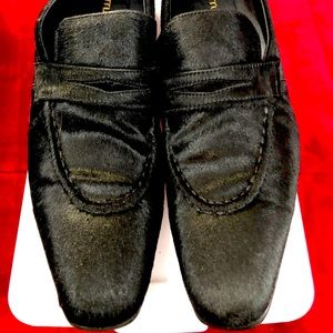 Carucci Men’s Pony Hair Black Loafers Size 10.5 No Box